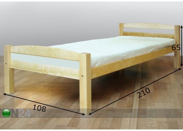 Sänky koivusta 100x200 cm mitat