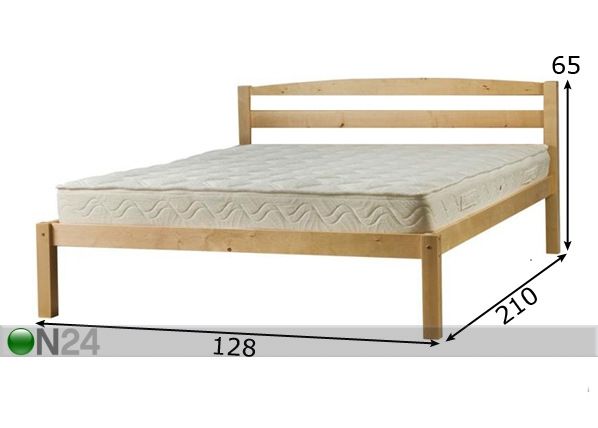 Sänky koivusta 120x200 cm mitat