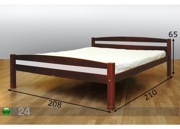 Sänky koivusta 200x200 cm mitat