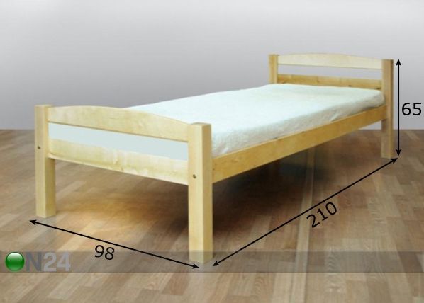 Sänky koivusta 90x200 cm mitat
