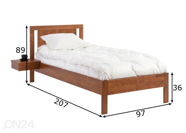Sänky Koli , koivu 90x200 cm mitat