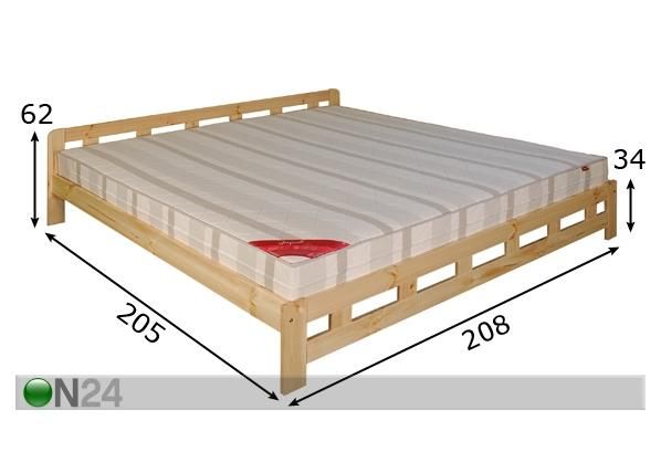 Sänky KRISTIINA 200x200 cm mitat