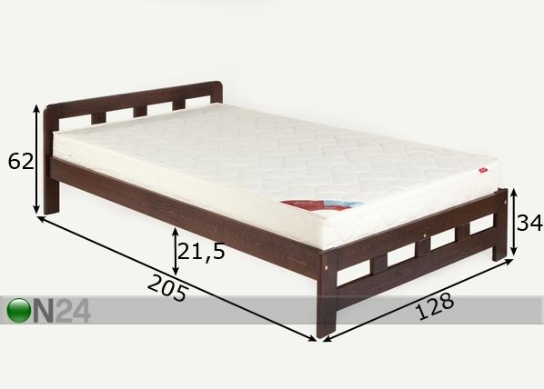 Sänky KRISTINA, mänty 120x200 cm mitat