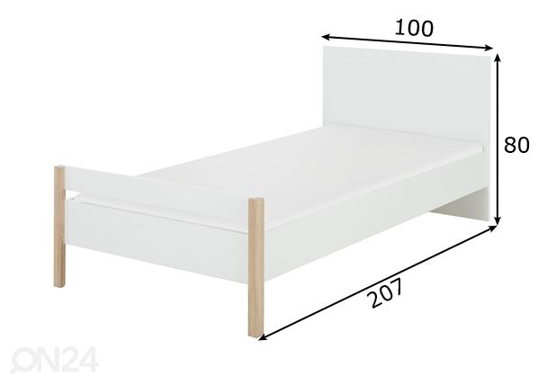Sänky Kyllian 90x200 cm mitat