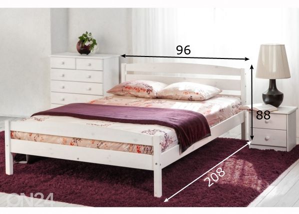 Sänky Magnus 90x200 cm mitat