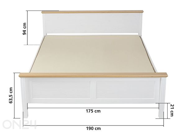 Sänky Maluno 180x200 cm mitat