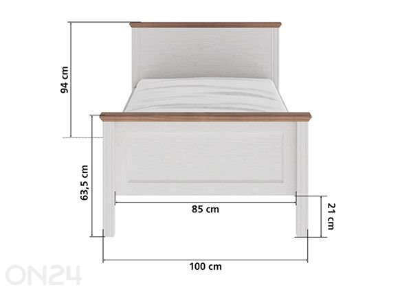 Sänky Maluno 90x200 cm mitat