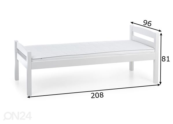Sänky Merili 90x200 cm mitat