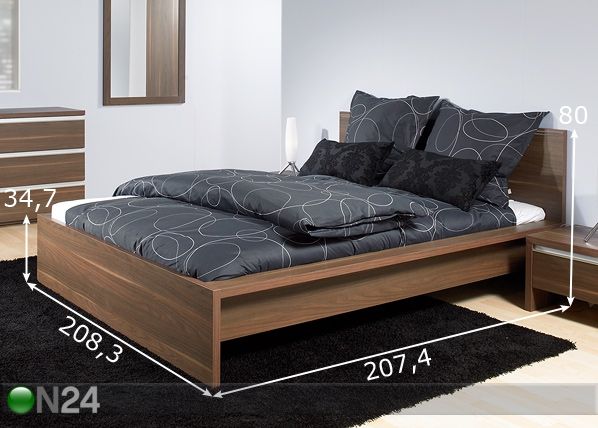 Sänky MILANO 180x200 cm mitat
