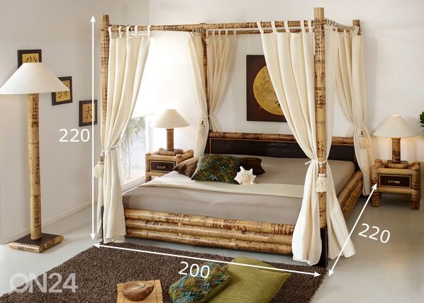 Sänky Misool Canopy 180x200 cm mitat