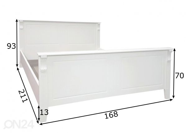 Sänky Monaco 160x200 cm mitat