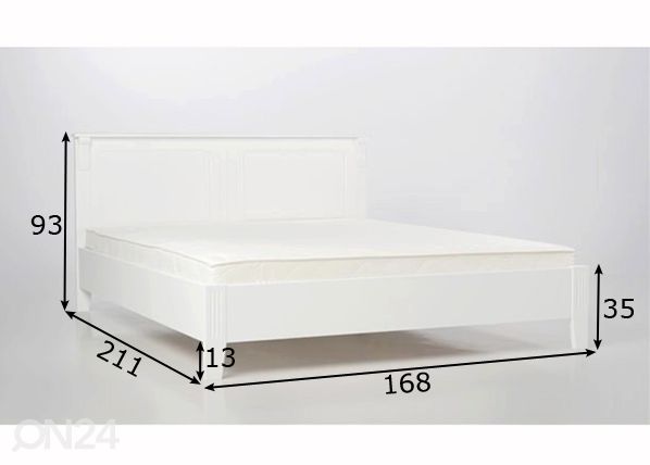 Sänky Monaco 160x200 cm mitat