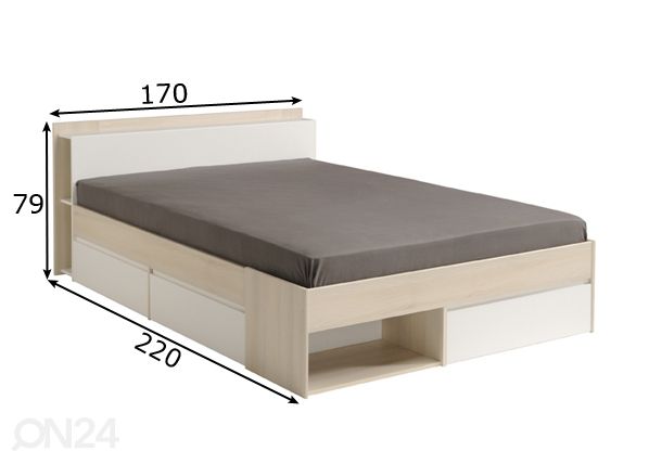 Sänky Most 160x200 cm mitat