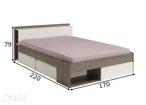 Sänky Most 160x200 cm mitat