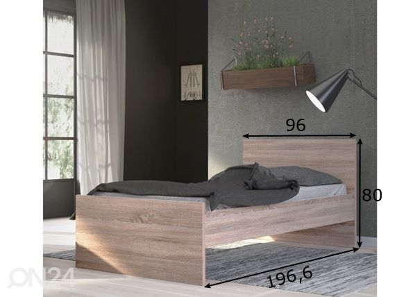 Sänky NAIA 90x190 cm mitat
