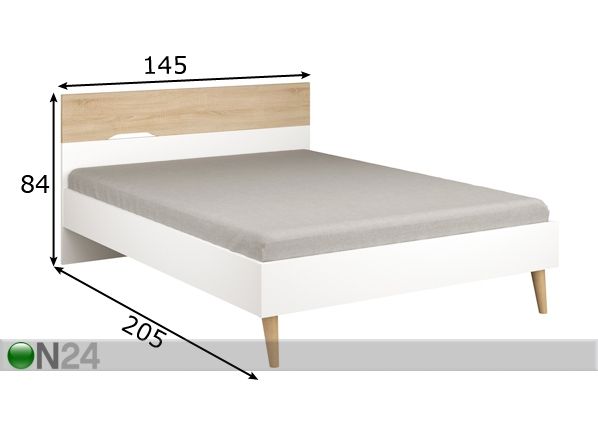 Sänky Norsk 140x200 cm mitat