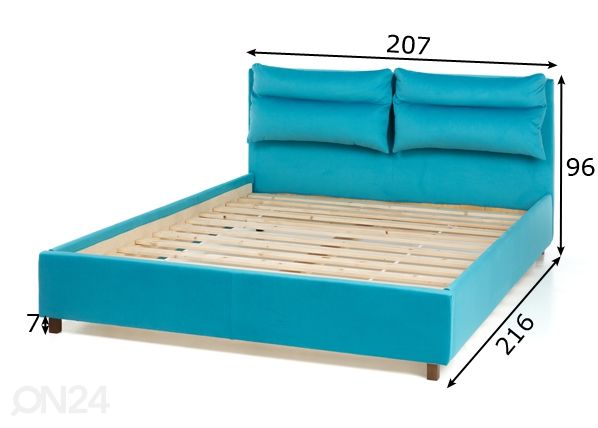 Sänky Pillows 200x200 cm mitat
