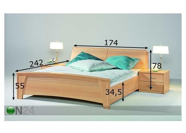 Sänky ROOMA 160x200 cm mitat