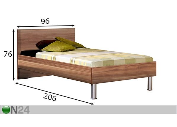 Sänky SOFT PLUS 90x200 cm mitat