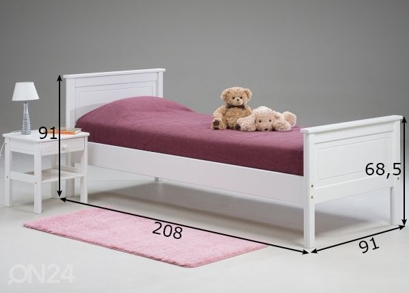 Sänky SONAATTI 80x200 cm mitat