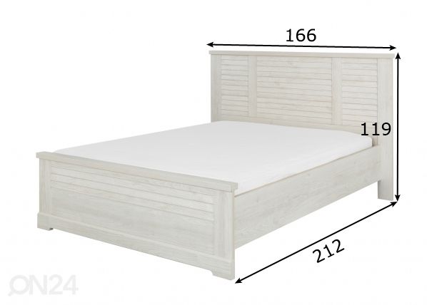 Sänky Thelma 140x200 cm mitat