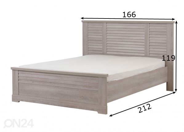 Sänky Thelma 140x200 cm mitat