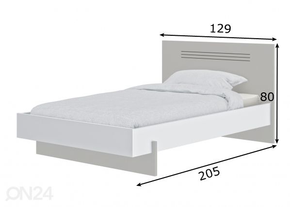 Sänky Ugo 120x200 cm mitat