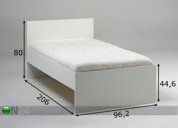 Sänky VALENCIA 90x200 cm mitat