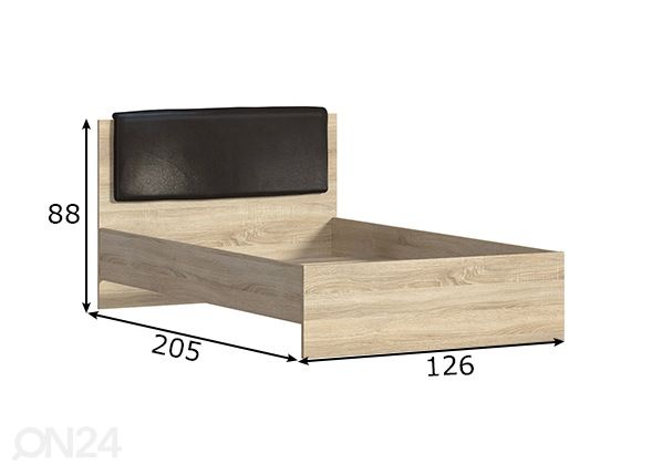 Sänky Vesta 120x200 cm mitat