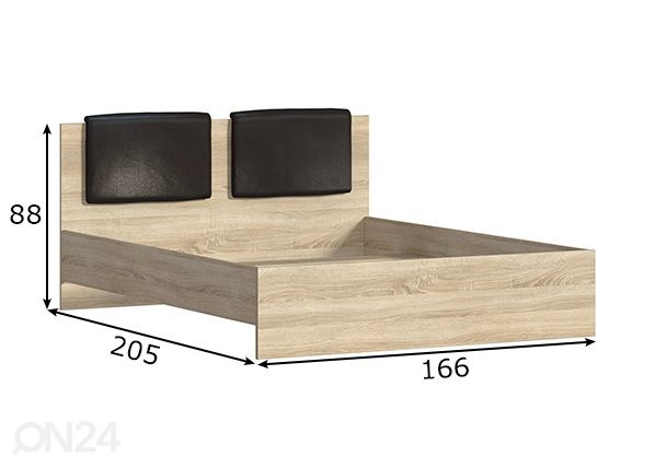 Sänky Vesta 160x200 cm mitat