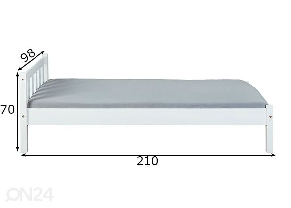 Sänky Vilmar 90x200 cm mitat