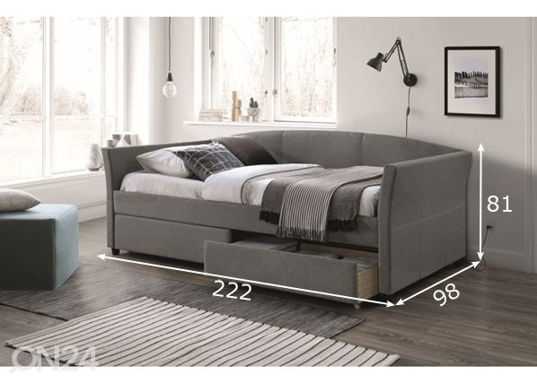 Sänky vuodelaatikolla 90x200 cm mitat