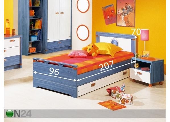 Sänky+ vuodevaatelaatikko TROPIC 90x200 cm mitat