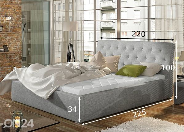 Sänky vuodevaatelaatikolla 200x200 cm mitat