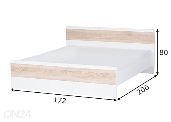 Sänky Wenecja 160x200 cm mitat