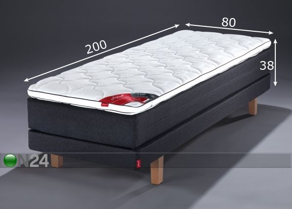 Sänkysarja BLACK MULTIPOCKET 80x200 cm, huonekalukangas mitat