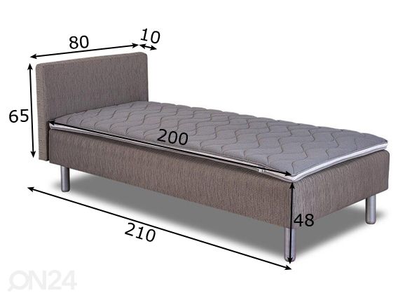 Sänkysarja kaksoisjousituksella Hypnos Diana 80x200 cm mitat