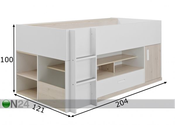 Sänkysetti Tiago 90x200 cm mitat