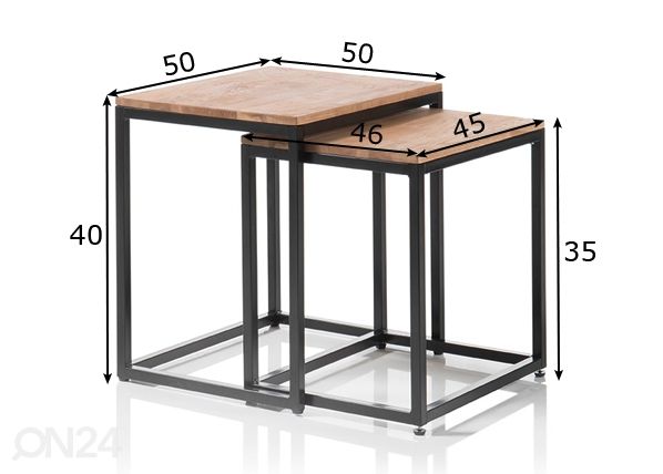 Sarjapöytä Sakura mitat
