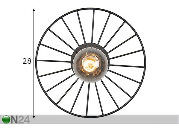 Seinä- ja kattovalaisin WHEEL mitat