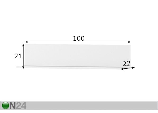 Seinähylly 100 cm mitat