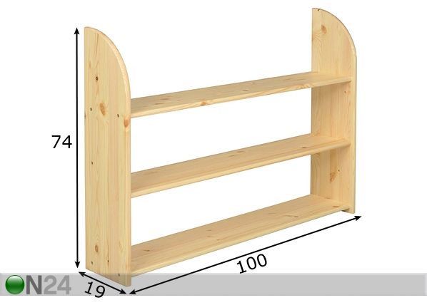Seinähylly 100 cm mitat