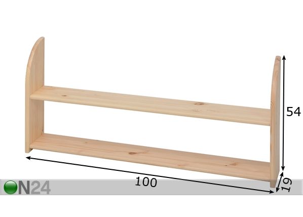 Seinähylly 100 cm mitat