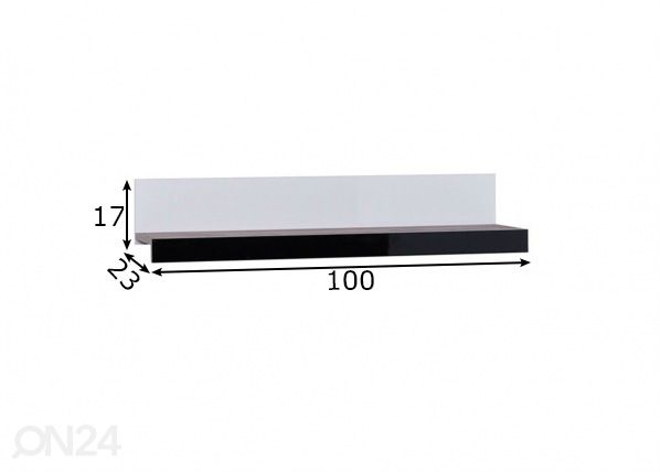 Seinähylly 100 cm mitat