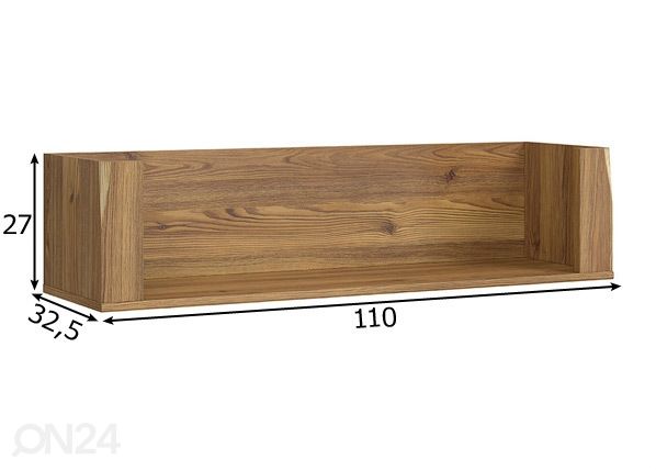 Seinähylly 110 cm mitat
