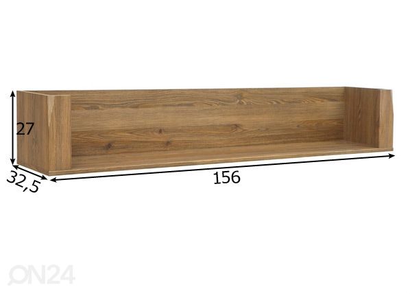 Seinähylly 156 cm mitat