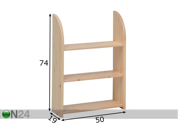 Seinähylly 50 cm mitat