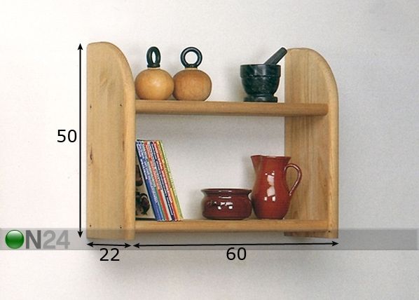 Seinähylly 60 cm mitat