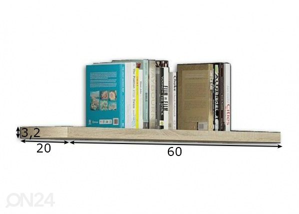 Seinähylly 60 cm mitat