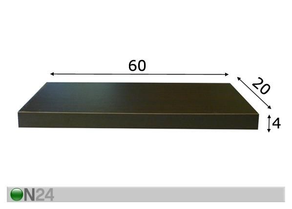 Seinähylly 60 cm mitat